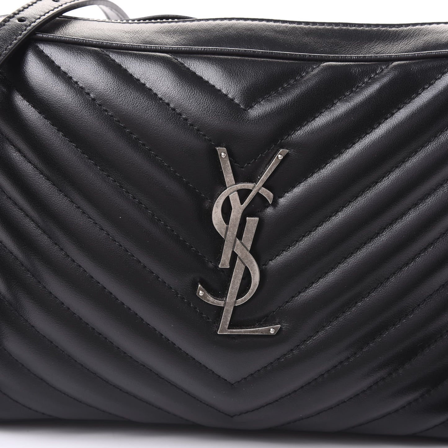 Calfskin Matelasse Monogram Lou Camera Bag Black