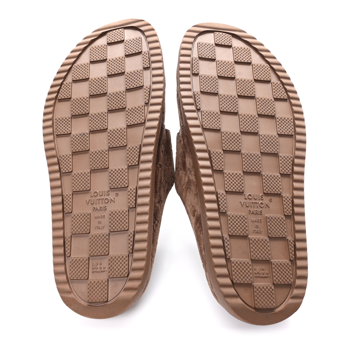 Monogram Embossed Suede LV Easy Mule 12 Marron