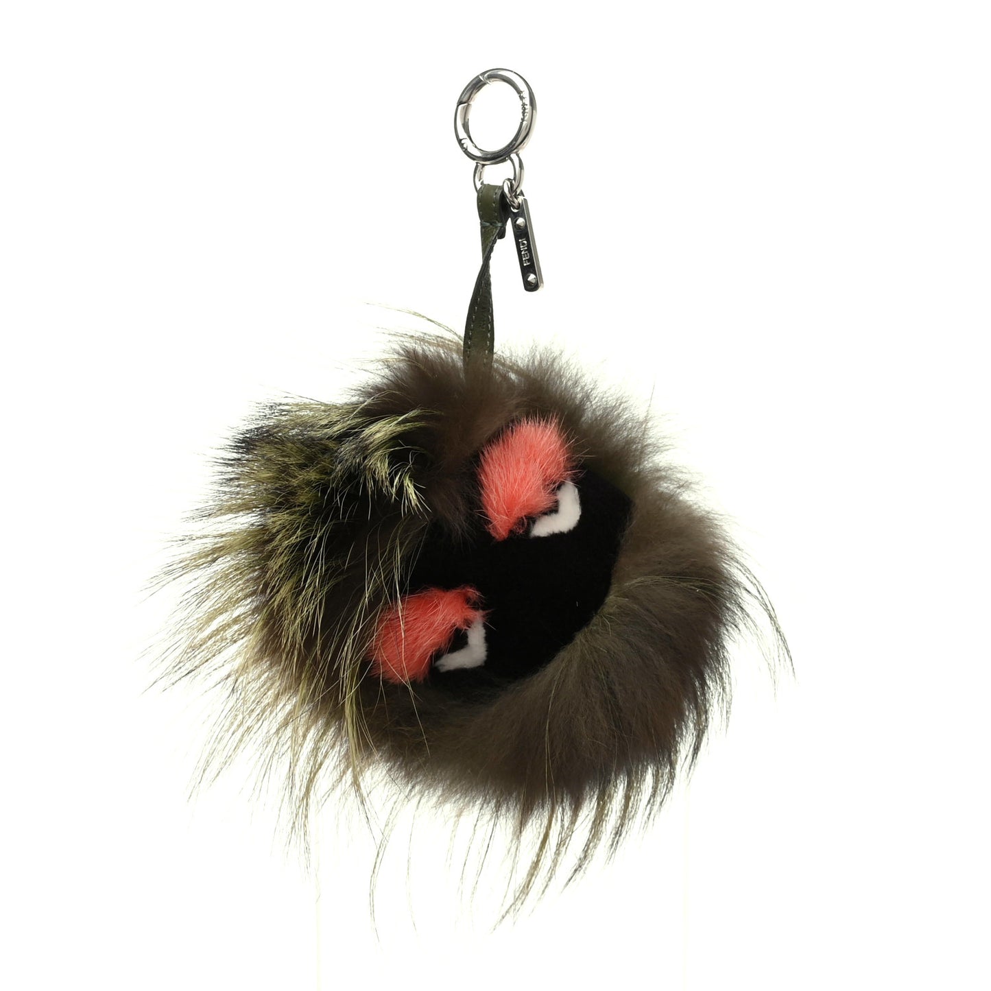 Fox Mink Rabbit Fur Minty Monster Bag Bug Charm Black Brown Multicolor