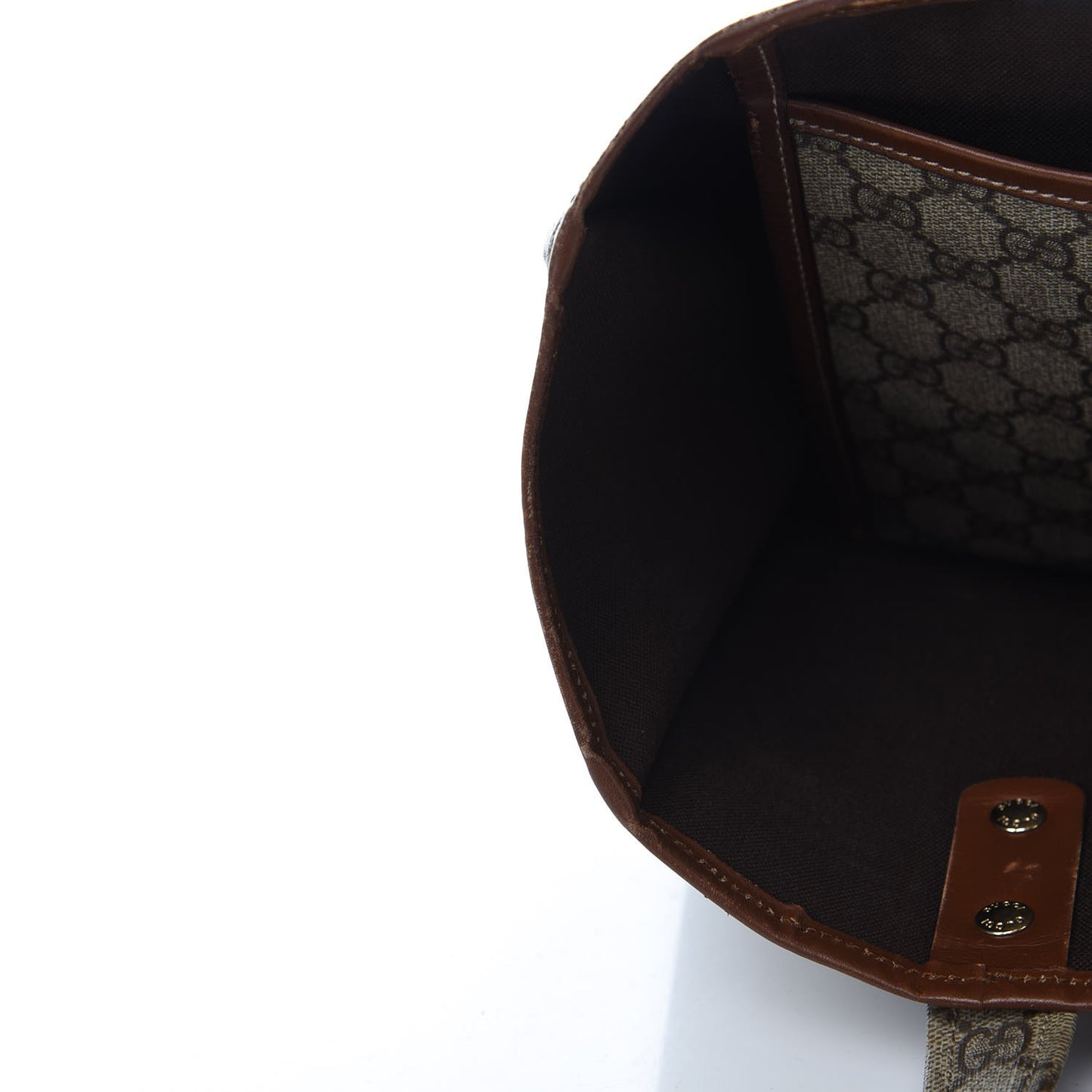 GG Plus Monogram Small Signature Web Loop Vertical Tote Light Brown