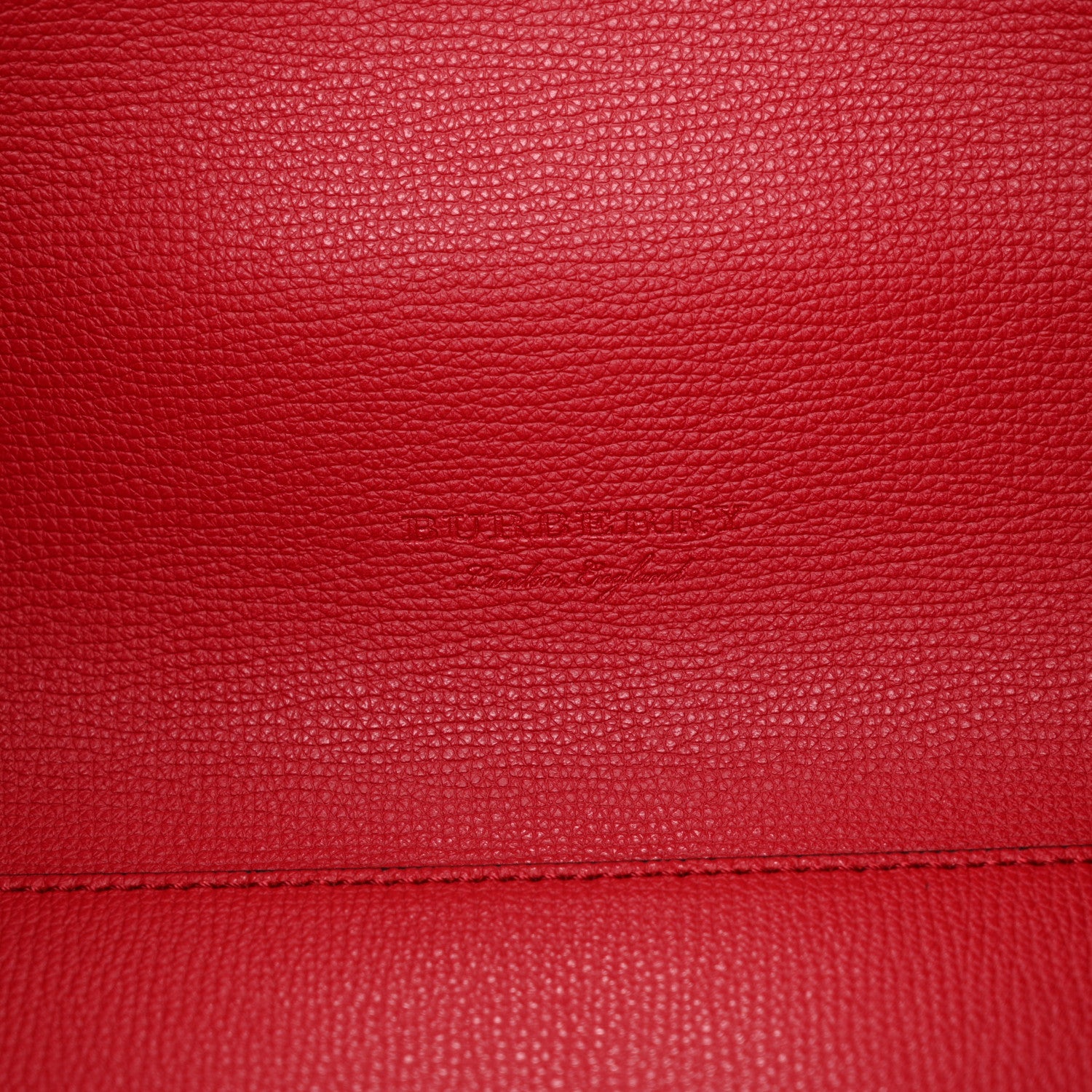 Burberry Grainy Calfskin Haymarket Check Medium Reversible Tote Red 6 of 11