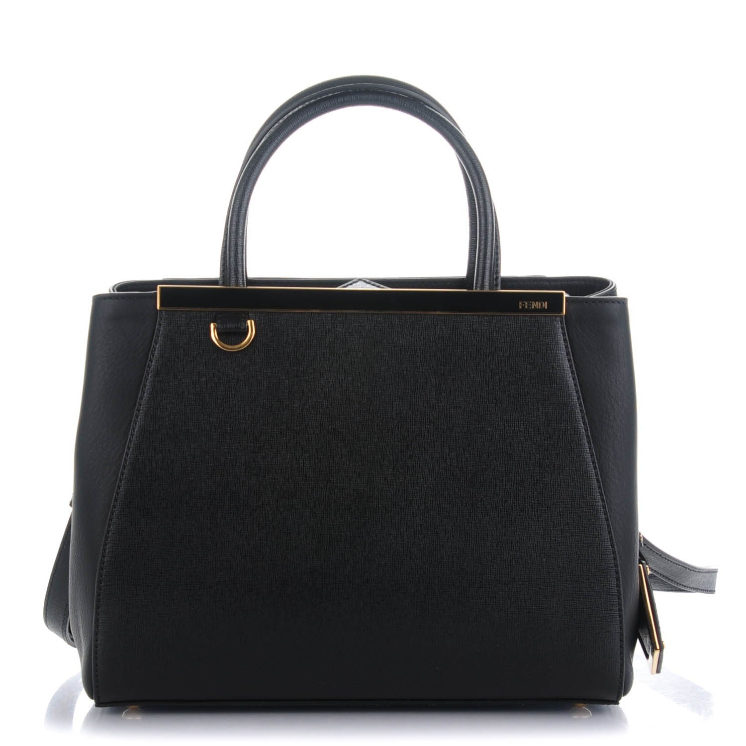 Fendi Vitello Elite Petite 2Jours Tote Black 1 of 7