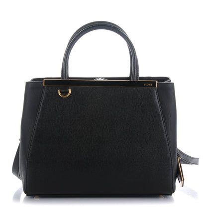 Fendi Vitello Elite Petite 2Jours Tote Black 1 of 7