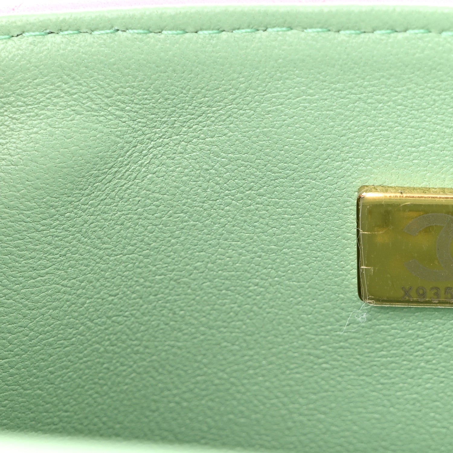 Chanel Lambskin Quilted Mini Top Handle Rectangular Flap Lilac Light Green 7 of 10