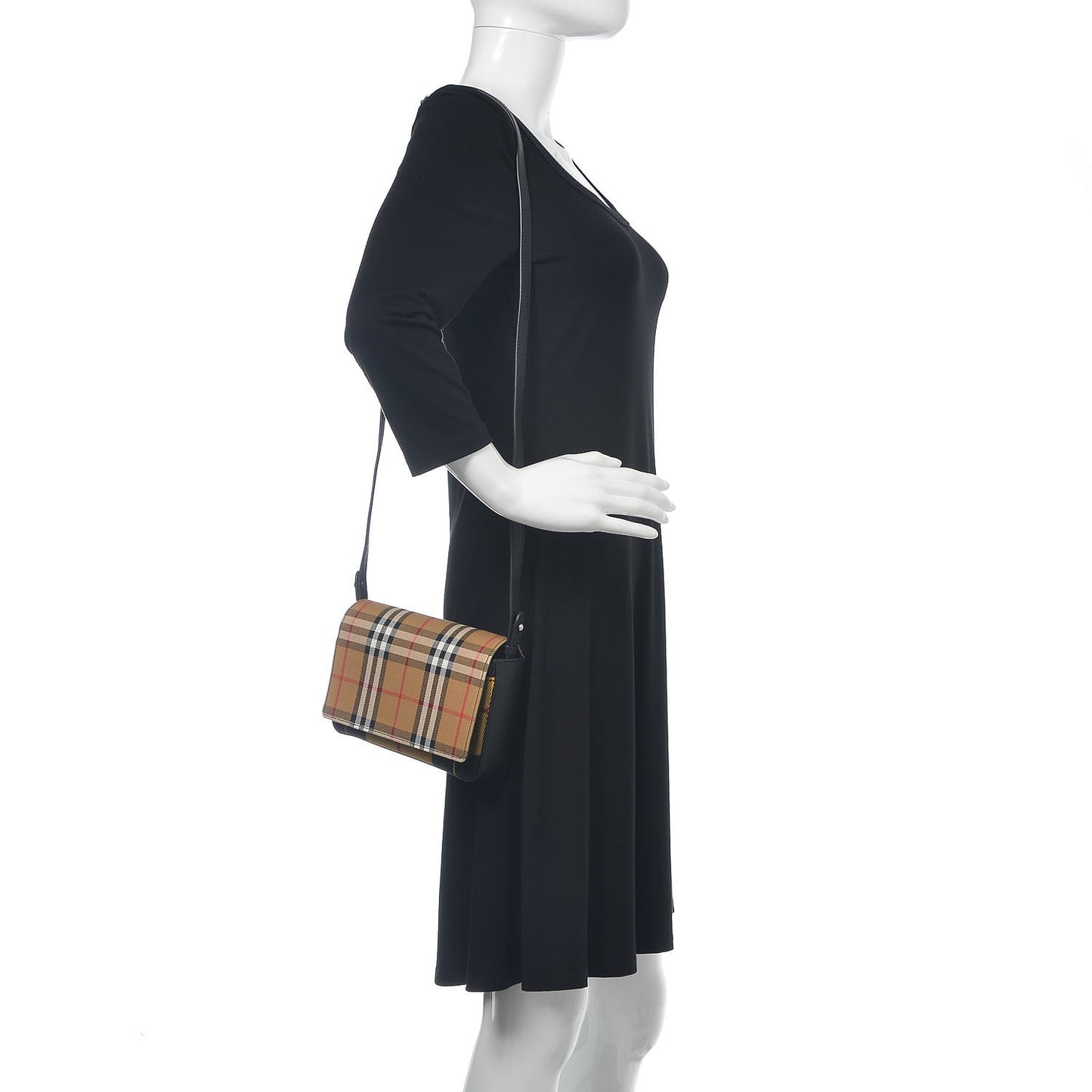 House Check Tartan Mix Hampshire Crossbody Antique Yellow Black