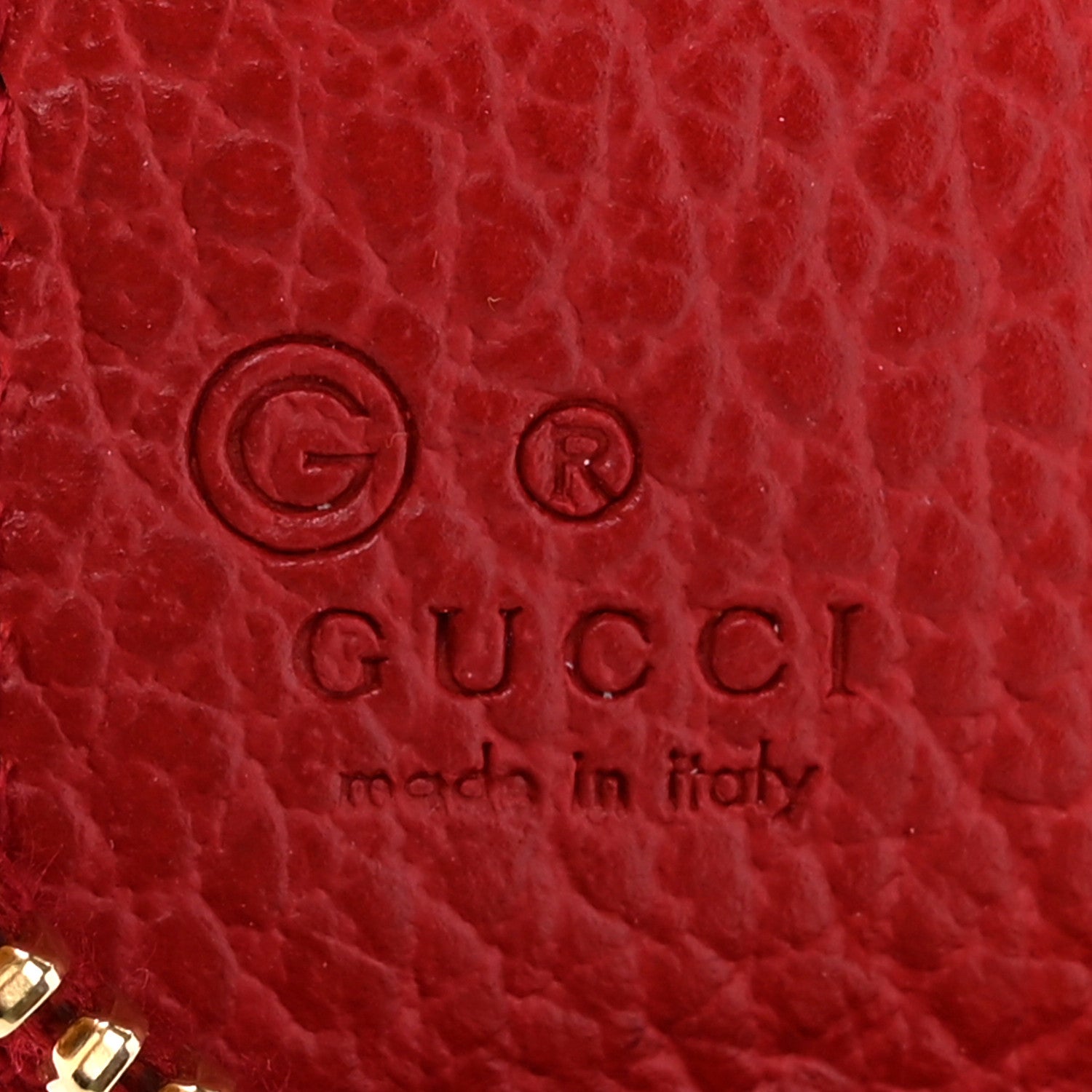 Gucci Dollar Calfskin Medium GG Zip Around Wallet Red 7 of 10