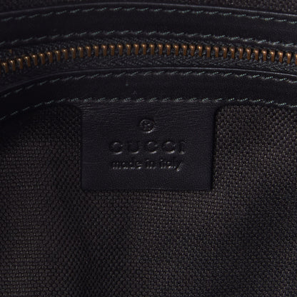 Gucci Nubuck Brocade Large Soft Stirrup Shoulder Bag Black 7 of 8