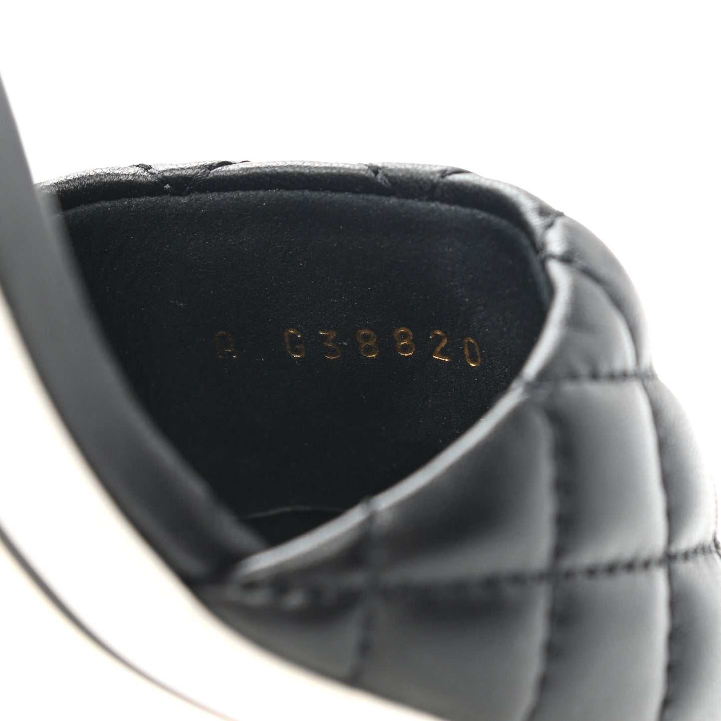 Lambskin Quilted Textured CC Mules 39 Black