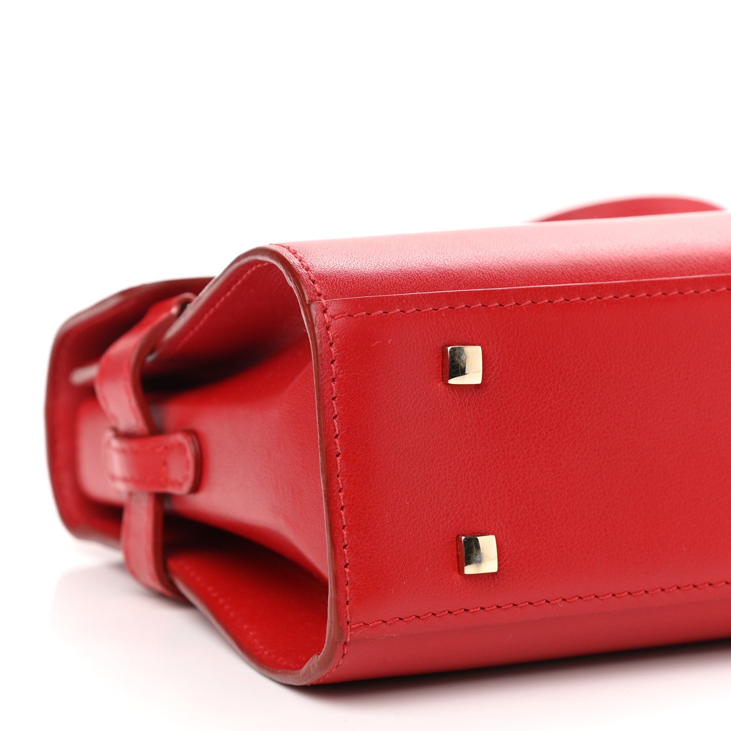 Delvaux Calfskin Mini Tempete Satchel Red 9 of 10