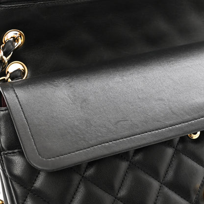Chanel Lambskin Quilted Jumbo Double Flap Black 11 of 11