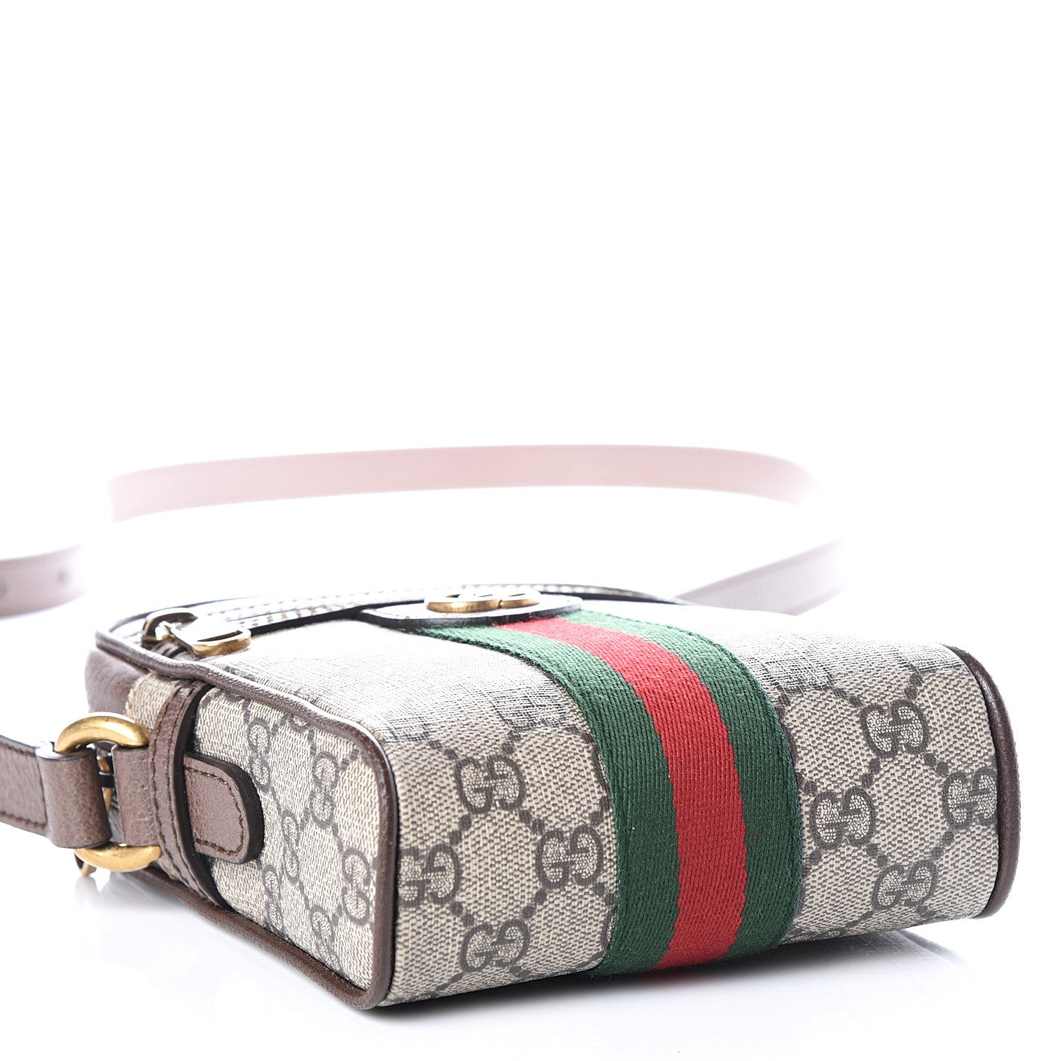 Gucci GG Supreme Monogram Web Mini Ophidia Messenger Brown 3 of 10