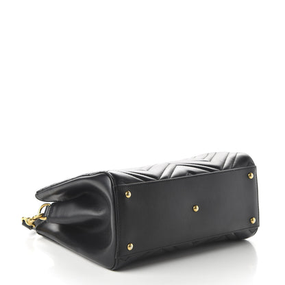 Gucci Calfskin Matelasse Small GG Marmont Tote Black 5 of 11