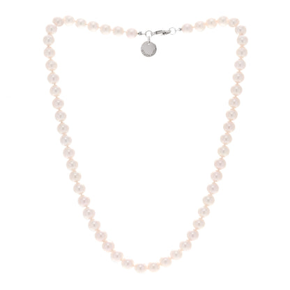 Tiffany 18K White Gold Akoya Pearl 6.5-7mm Essential Necklace 3 of 6