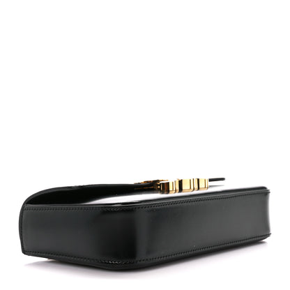 Celine Shiny Calfskin Triomphe Chain Shoulder Bag Black 4 of 12