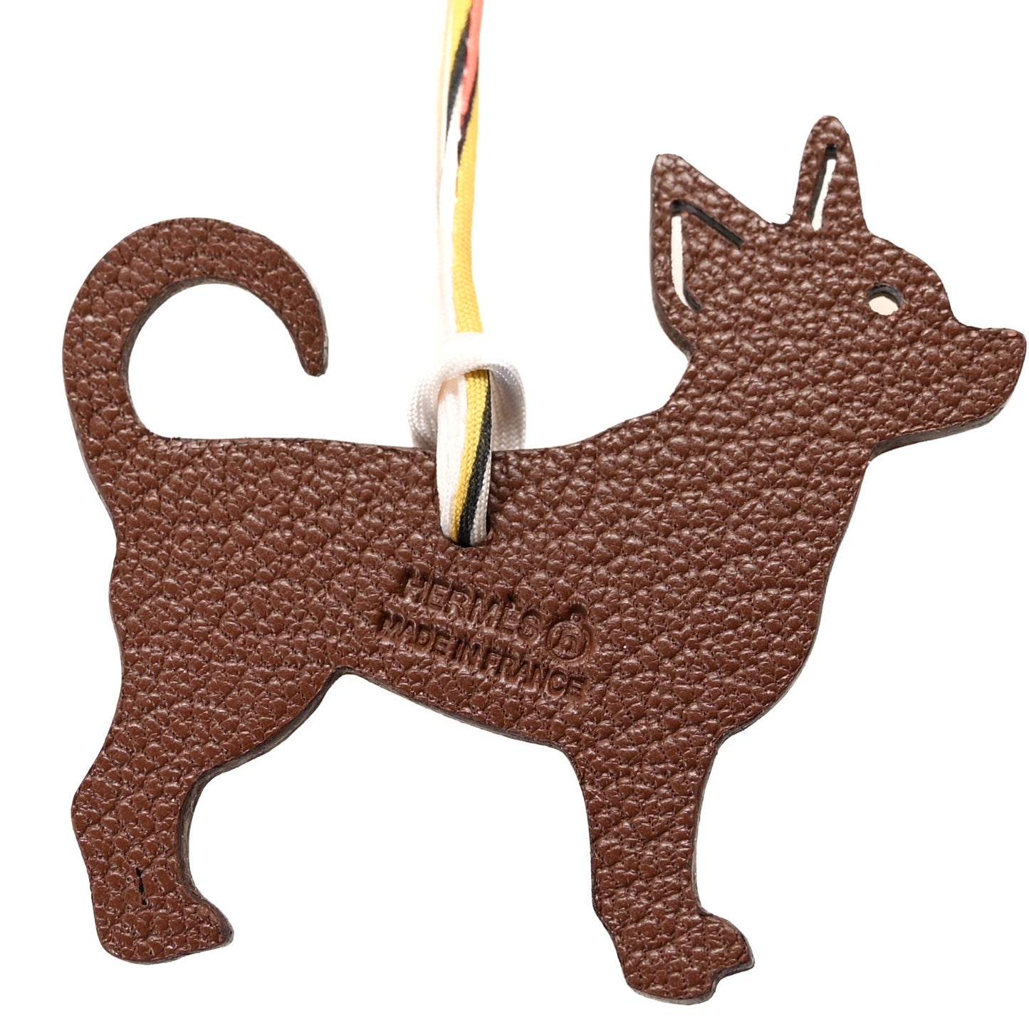 Taurillon Clemence Chevre Mysore Petit H Chihuahua Bag Charm Etoupe