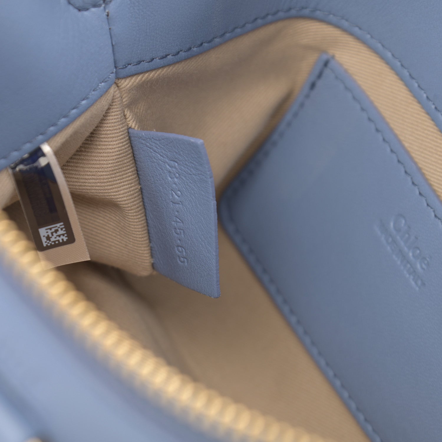 Chloe Supple Lambskin Small Faye Soft Zippered Shoulder Bag Gentle Blue 7 of 11