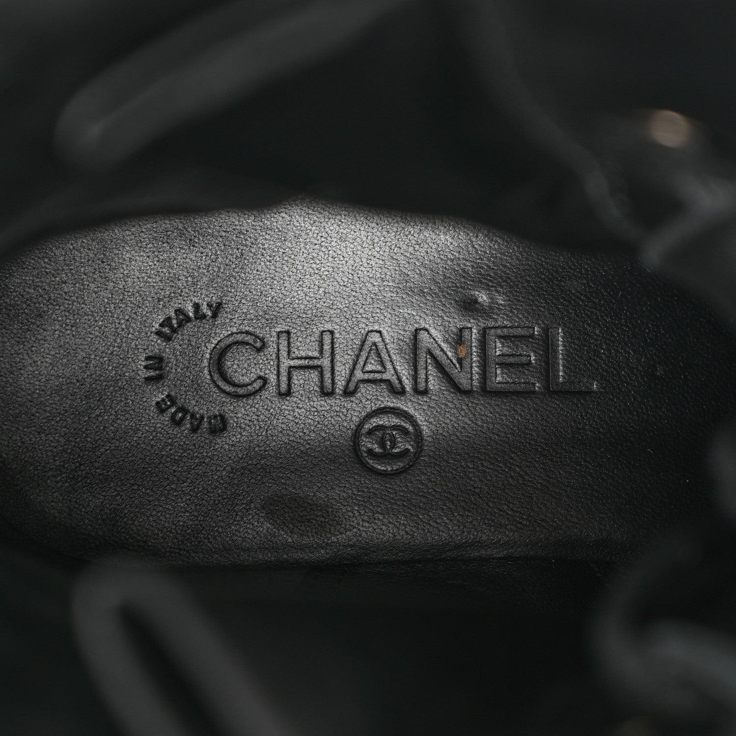 Chanel Calfskin Quilted Lace Up Combat Boots 41.5 Black 7 of 11