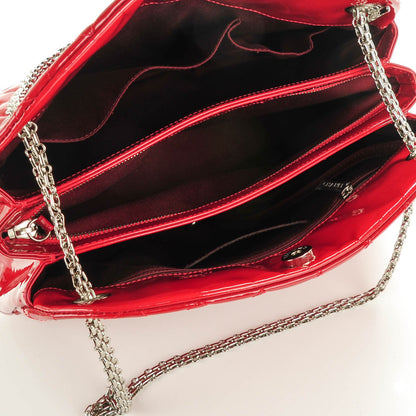 Chanel Patent Quilted Large Just Mademoiselle Bowling Bag Red 5 of 7