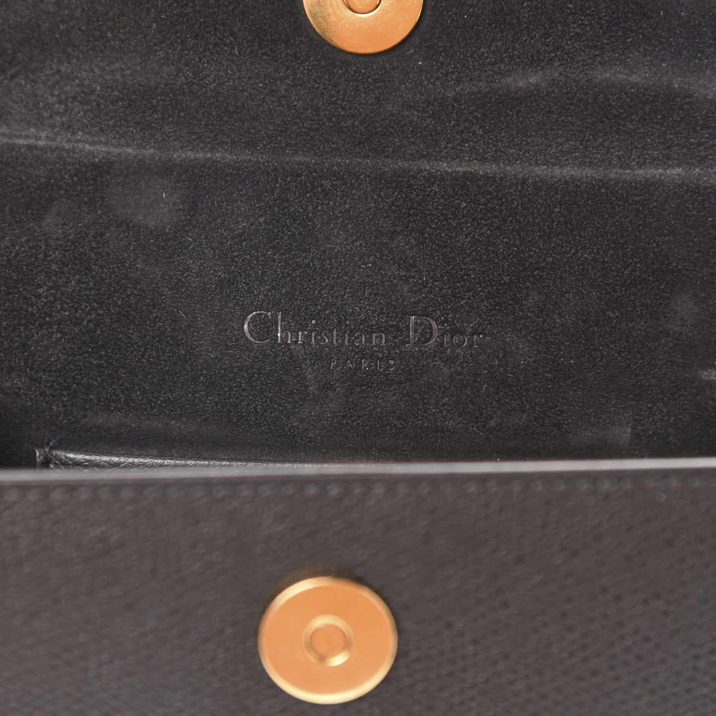 Grained Calfskin Saddle Belt Clutch Black