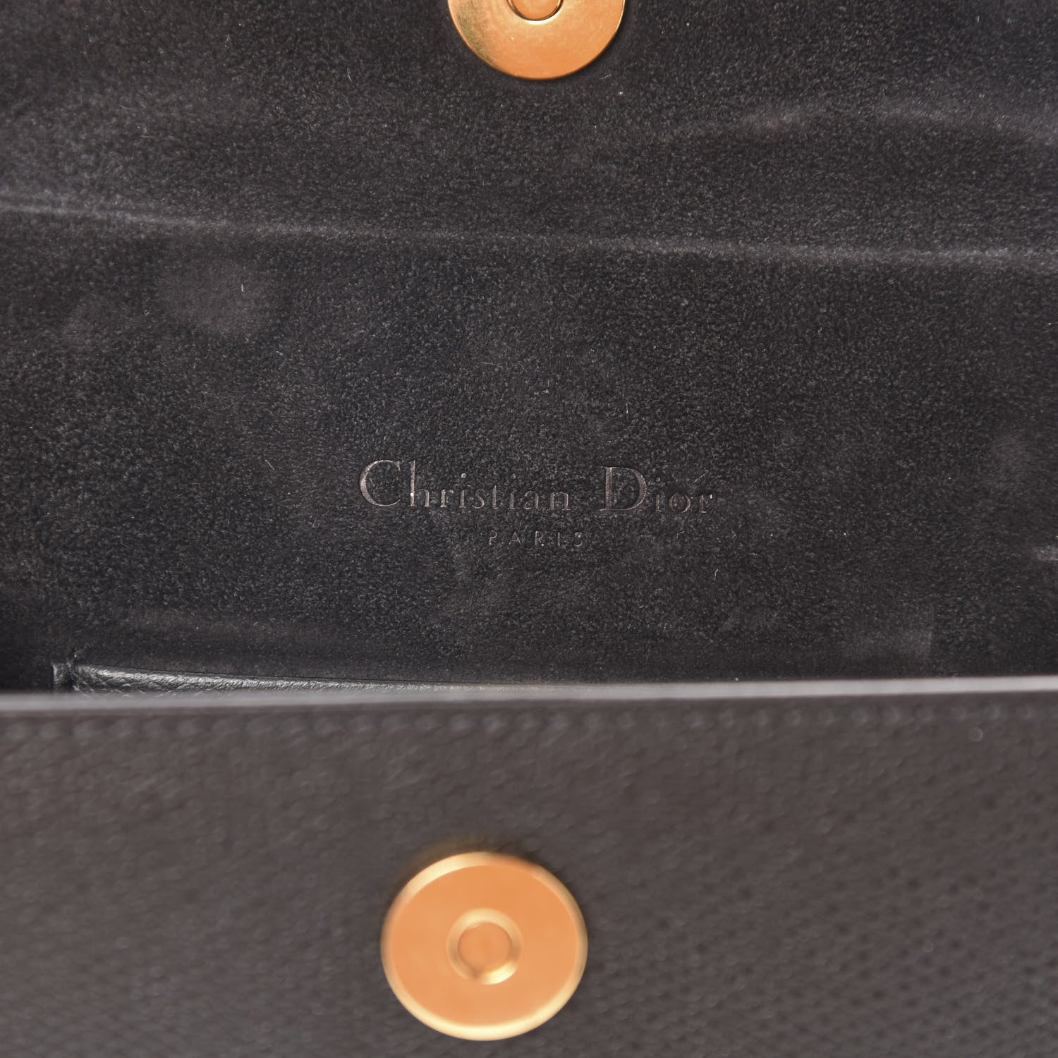 Christian Dior Grained Calfskin Saddle Belt Clutch Black 6 of 10