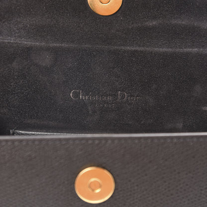 Christian Dior Grained Calfskin Saddle Belt Clutch Black 6 of 10