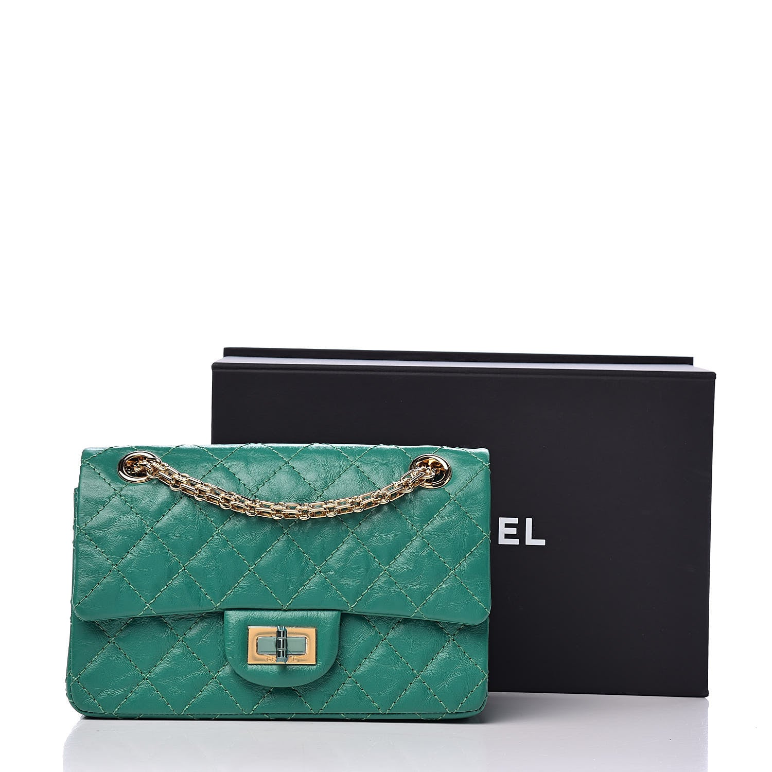 Chanel Aged Calfskin Quilted 2.55 Reissue Mini Flap Green 11 of 11