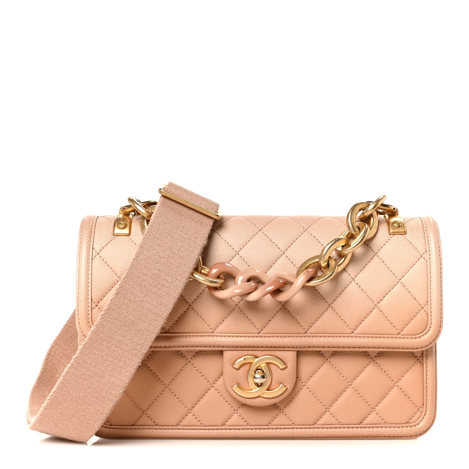 Chanel Caviar Quilted Medium Sunset On The Sea Flap Beige 1 of 11