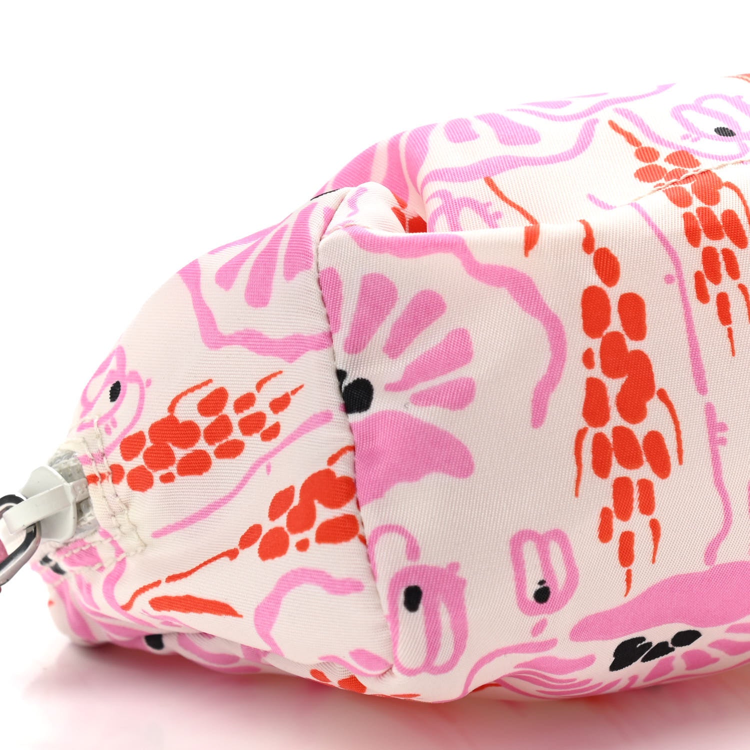 Prada Tessuto Nylon Print Cosmetic Pouch Rosa 8 of 10