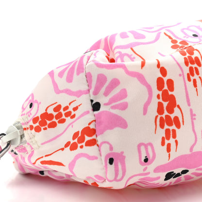 Prada Tessuto Nylon Print Cosmetic Pouch Rosa 8 of 10