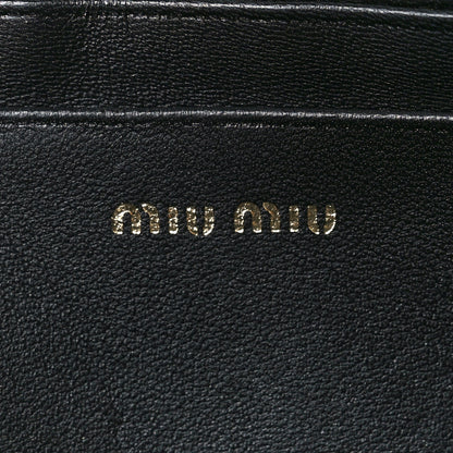 Miu Miu Nappa Matelasse Wallet On Chain Black 6 of 12