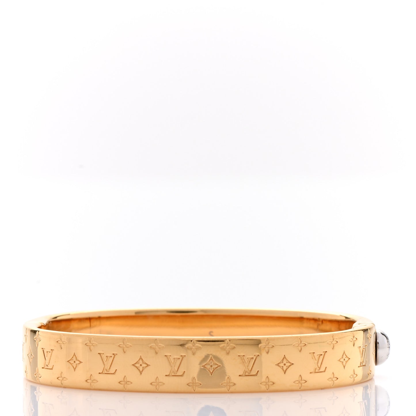 Brass Monogram Nanogram Cuff S Gold