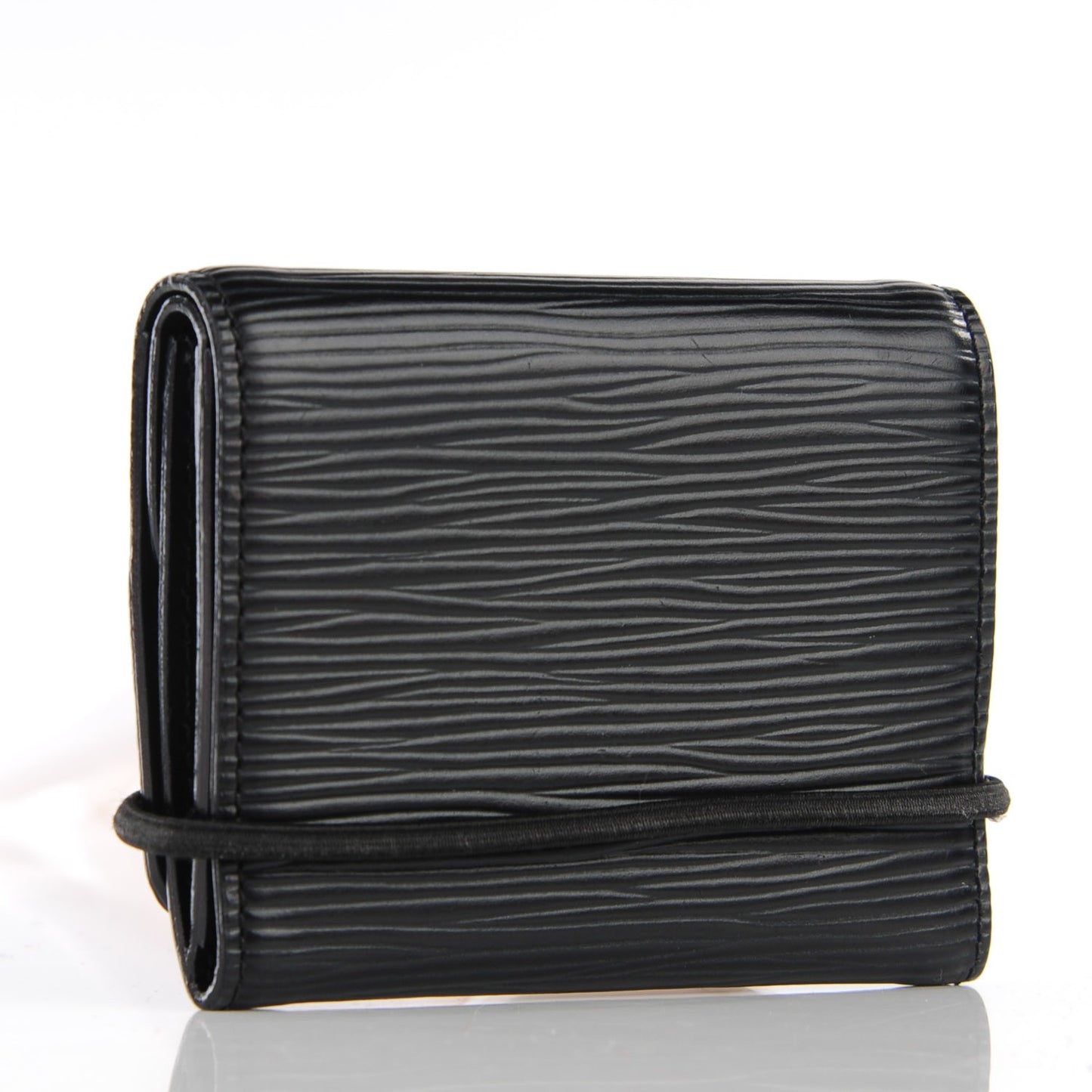 Epi Porte-Monnaie Elastique Wallet Black