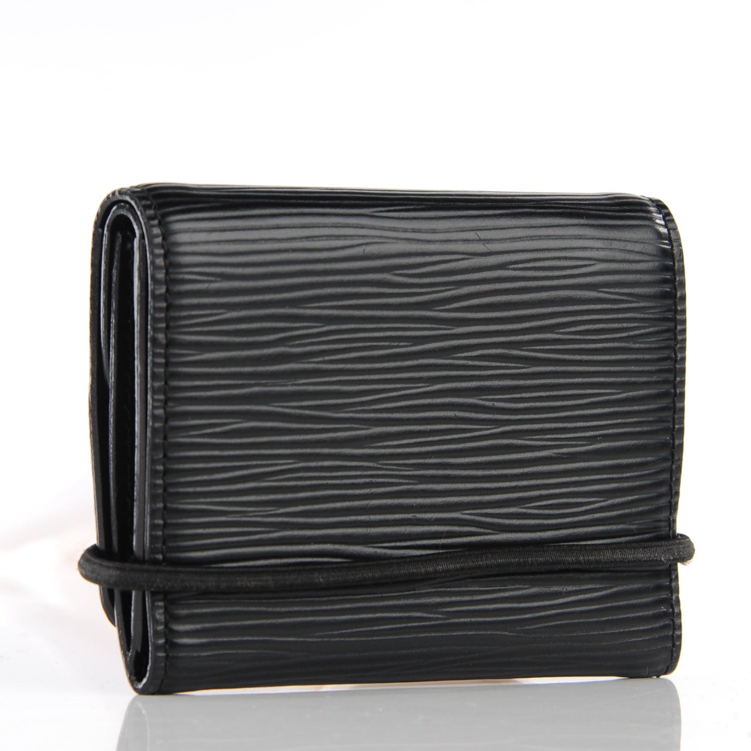 Louis Vuitton Epi Porte-Monnaie Elastique Wallet Black 3 of 7