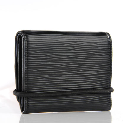Louis Vuitton Epi Porte-Monnaie Elastique Wallet Black 3 of 7