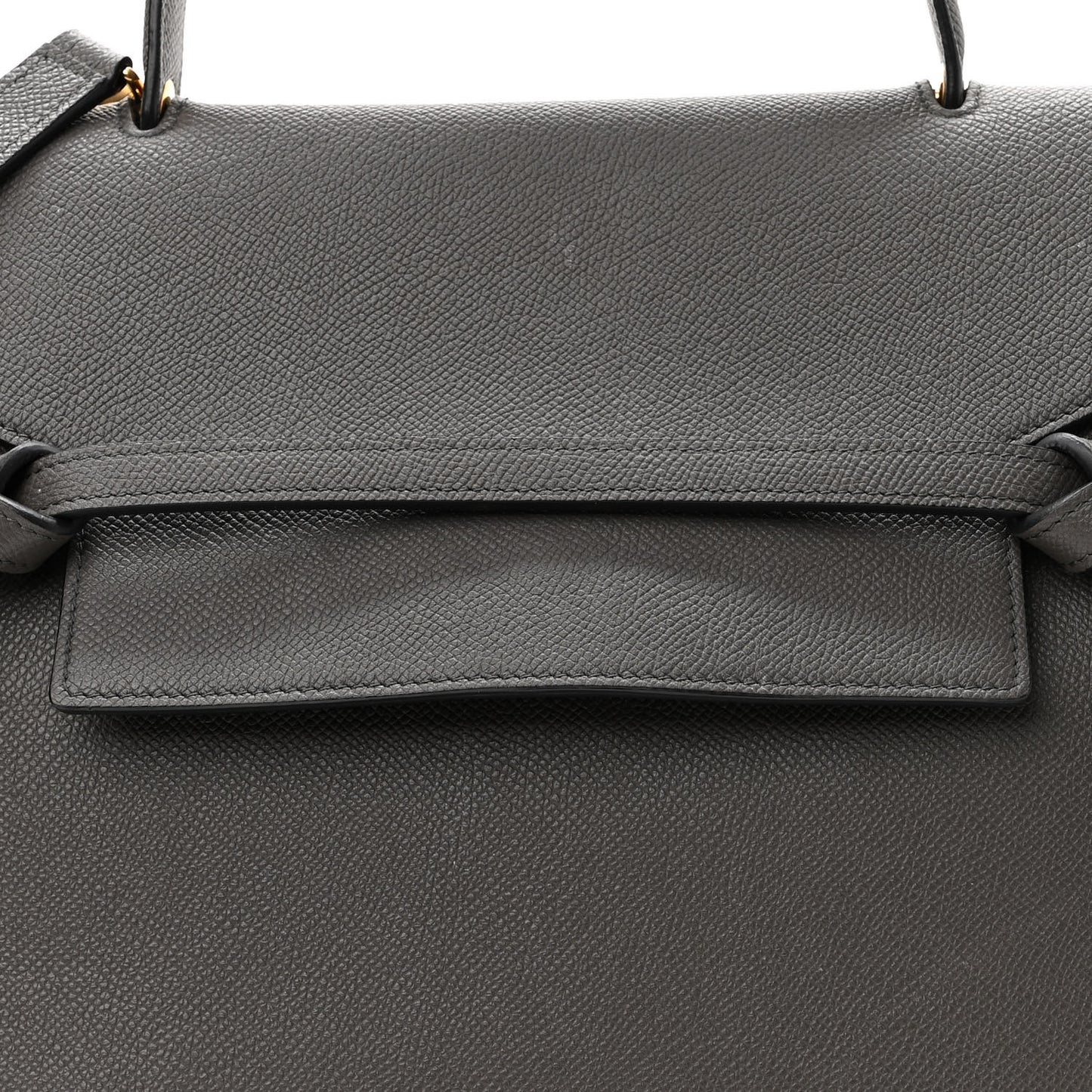 Grained Calfskin Mini Belt Bag Grey