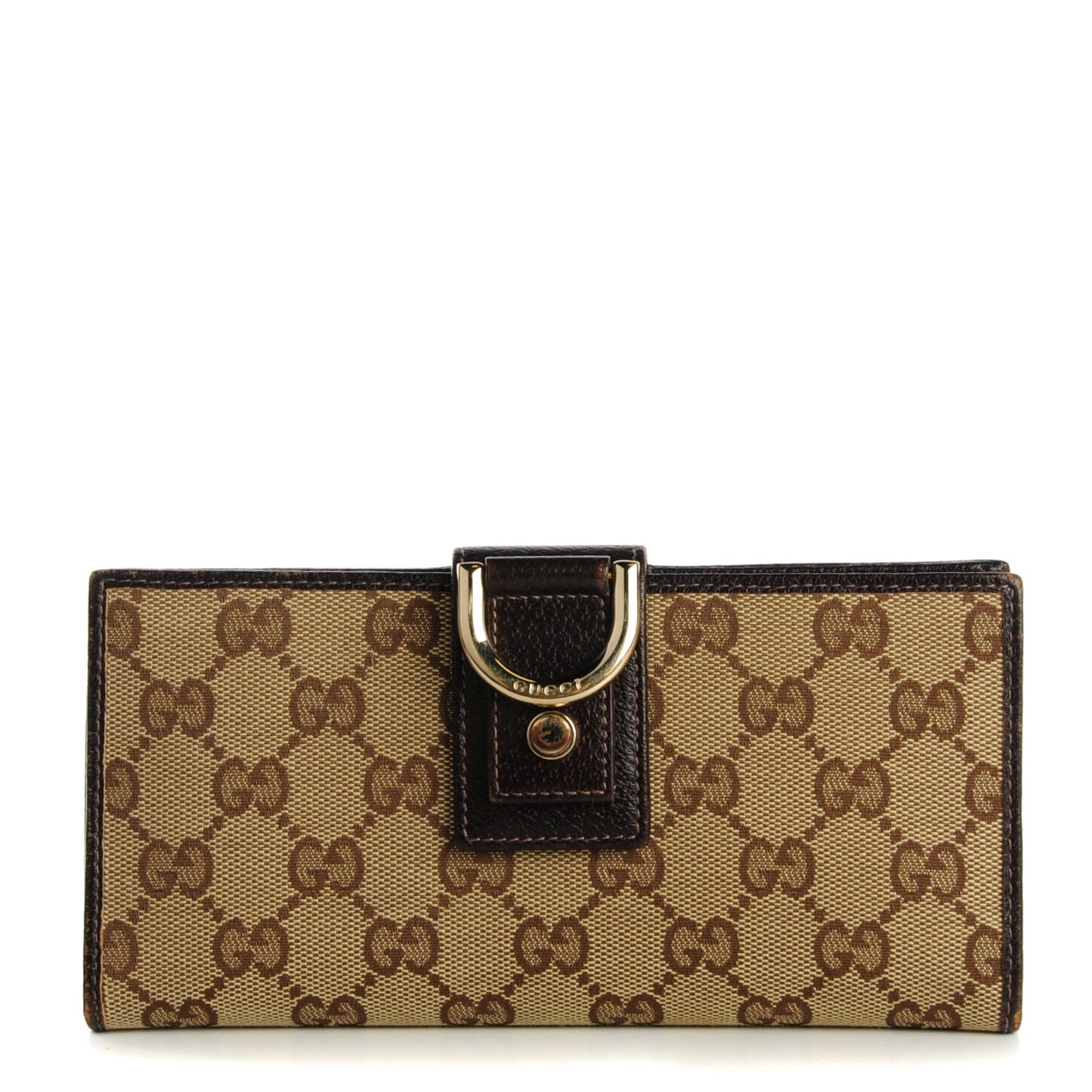 Monogram D Ring Continental Wallet Dark Brown