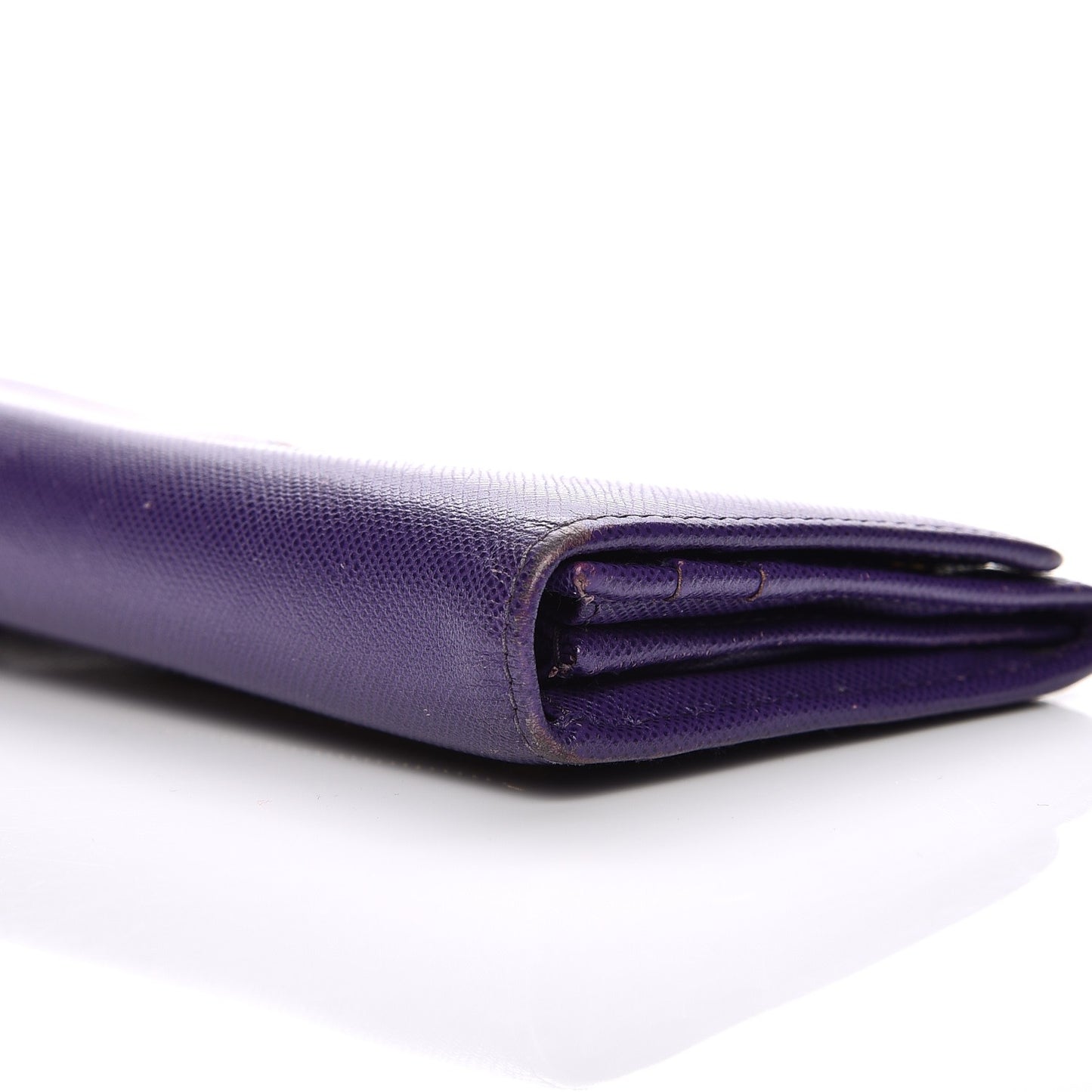 Saffiano Metal Continental Flap Wallet Viola
