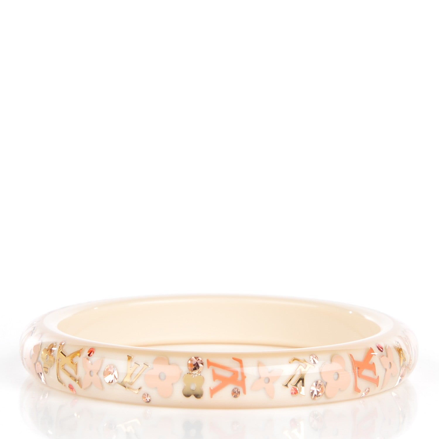 Louis Vuitton Resin Swarovski Medium Inclusion Bracelet PM Nacre 3 of 4
