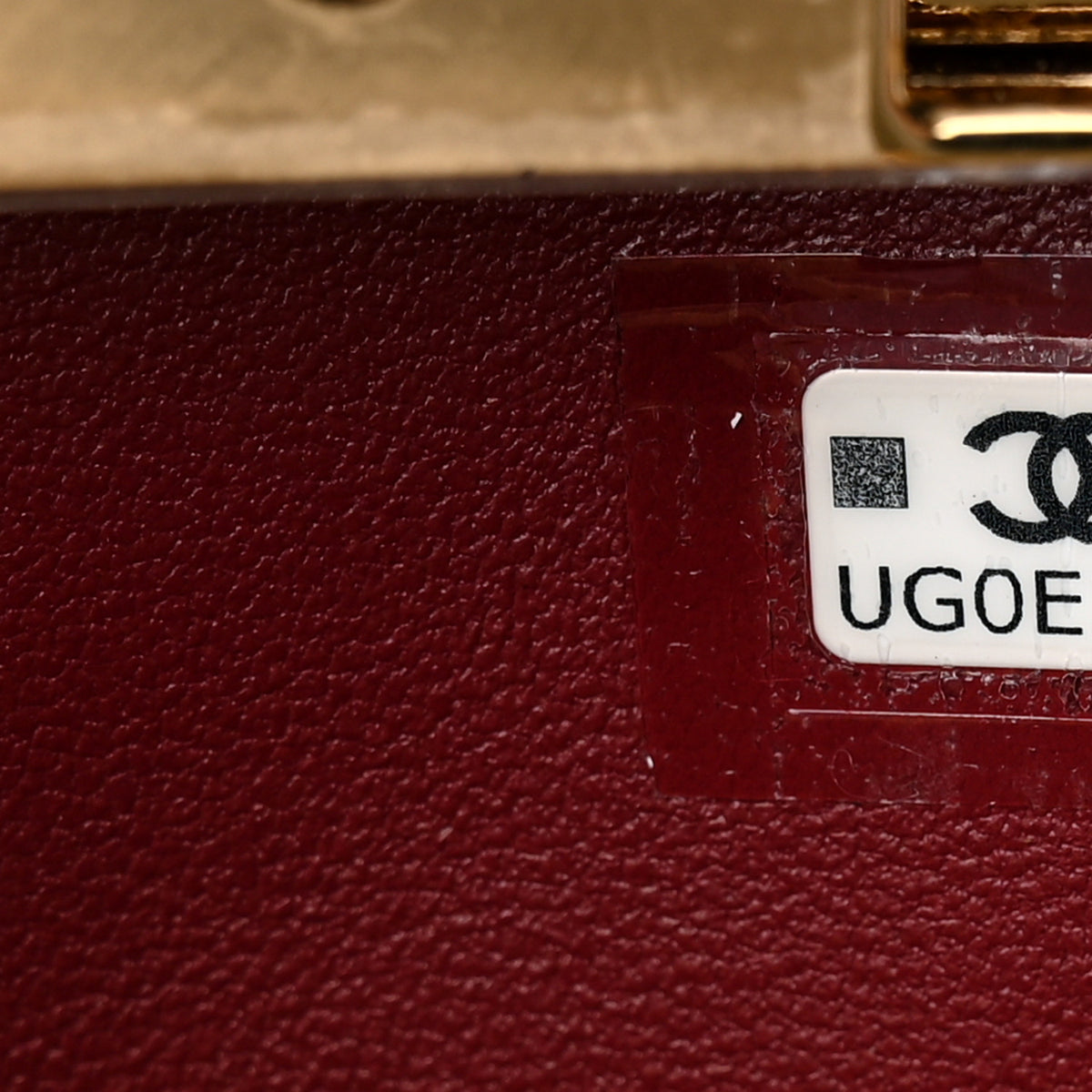 Lambskin Stitched Clutch With Chain Brown