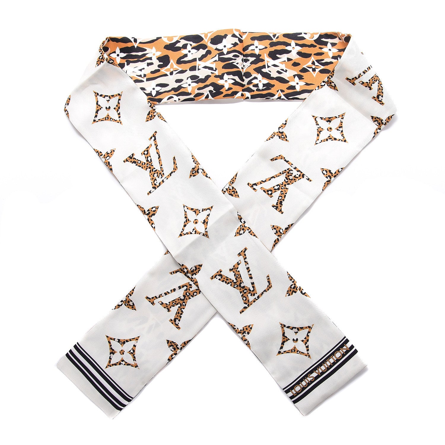 Louis Vuitton Silk Monogram Giant Jungle Bandeau Ivory 1 of 4