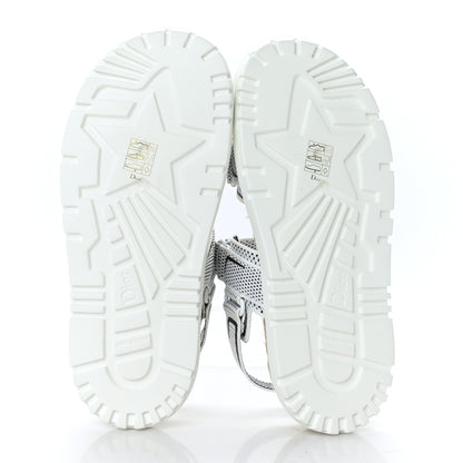 Christian Dior Technical Knit Jute Dioract 10mm Sandals 38 White Black 5 of 7