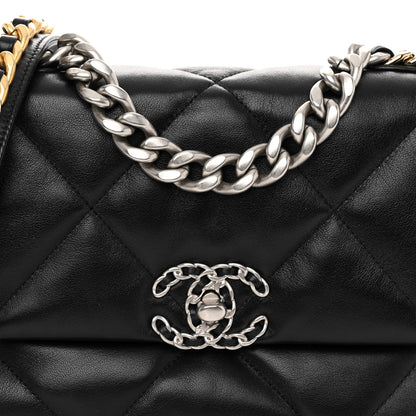 Chanel Lambskin Quilted Medium 19 Flap Black 8 of 11