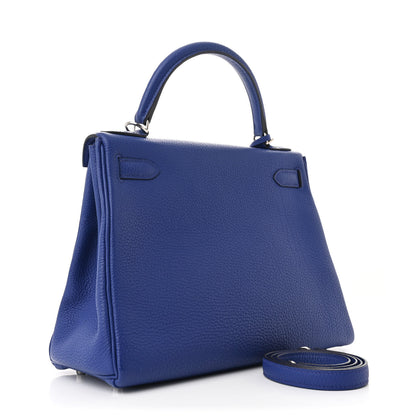 Hermes Togo Kelly Retourne 28 Bleu Electrique 3 of 11