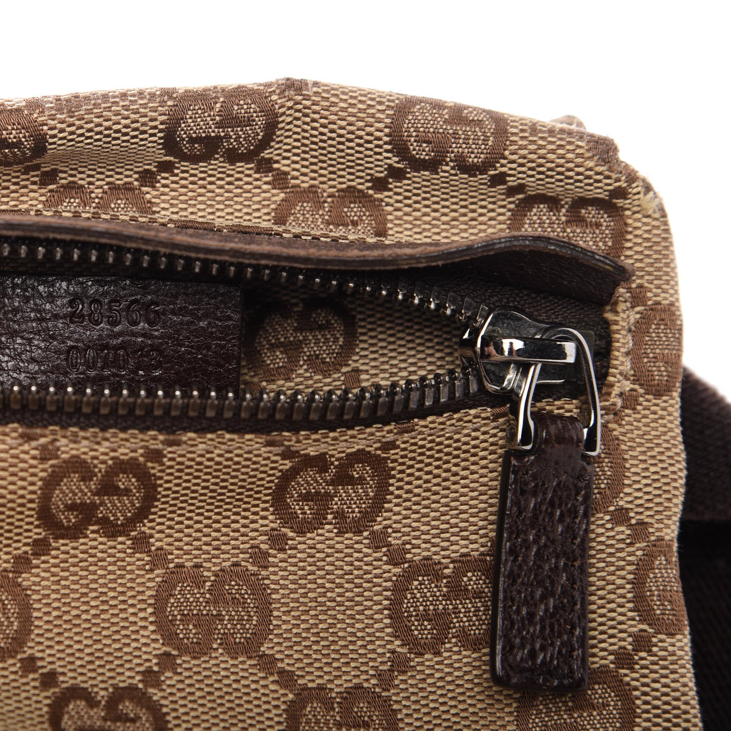 Gucci GG Monogram Double Pocket Belt Bag Dark Brown 10 of 10
