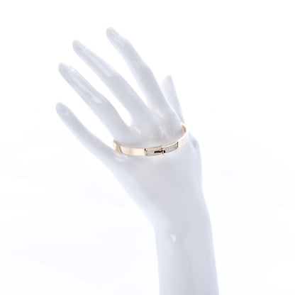 Hermes 18K Rose Gold Diamond PM Kelly Pave Bracelet SH 2 of 6