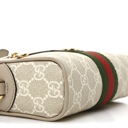 Gucci GG Supreme Monogram Textured Dollar Calfskin Mini Ophidia Shoulder Bag Beige Mystic White Oatmeal 9 of 11