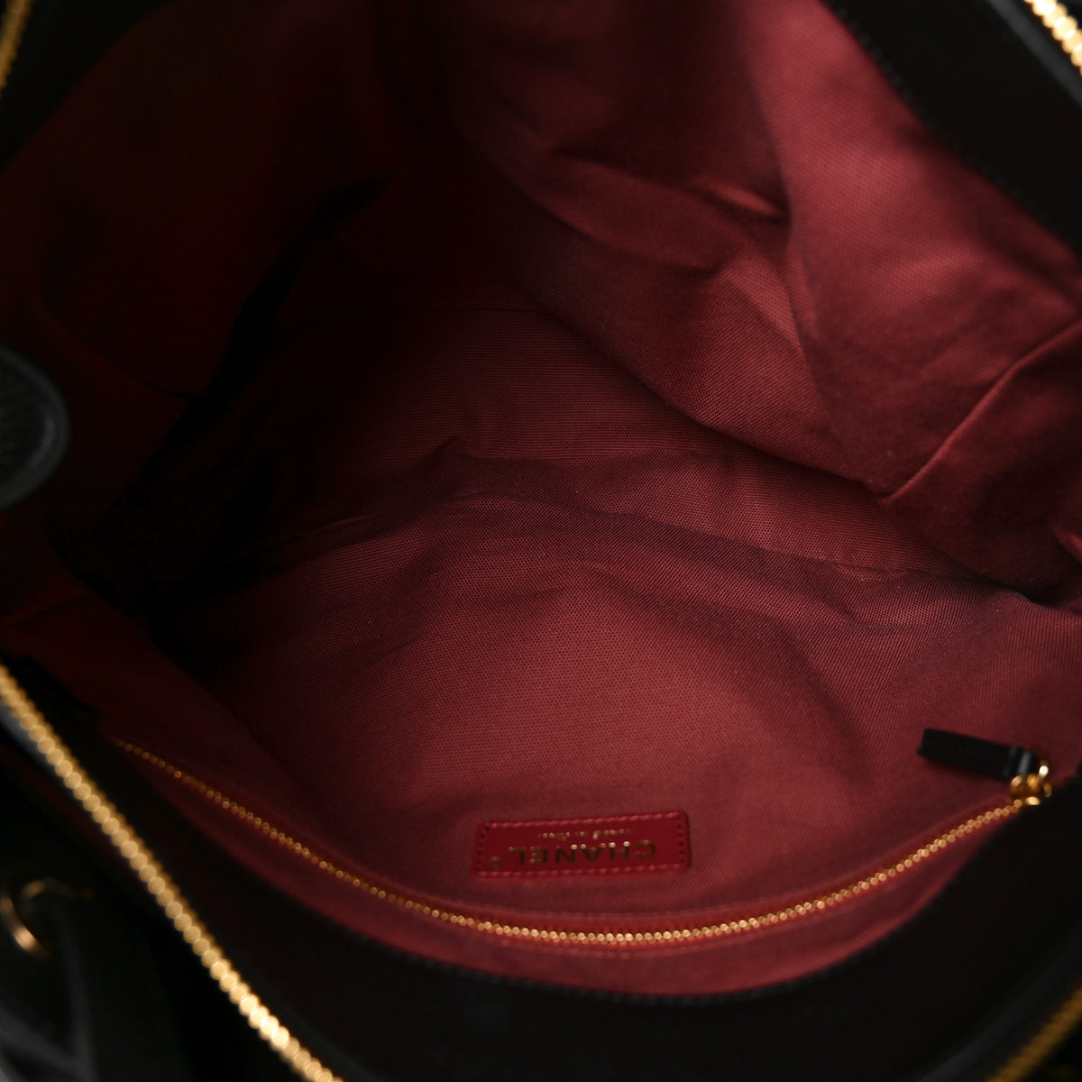 Grained Calfskin Shopping Tote Black