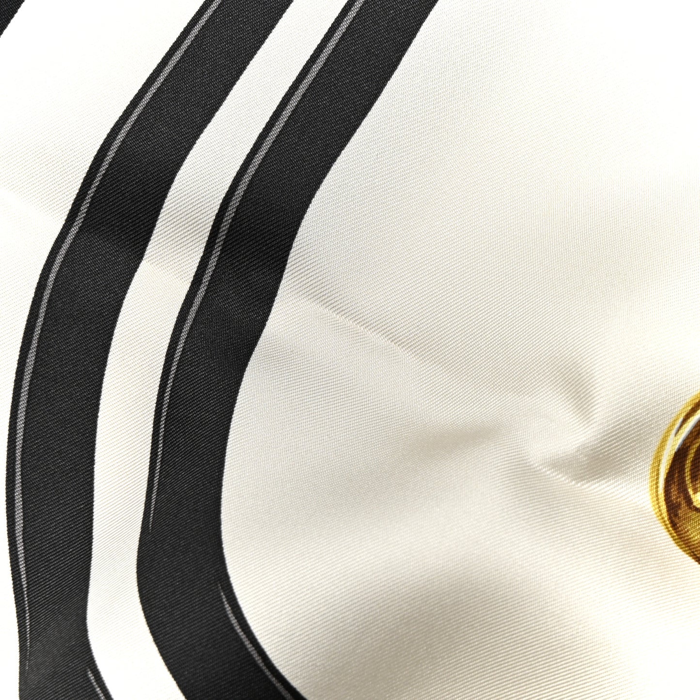 Silk Brides De Gala Scarf 90 Black Creme Gold