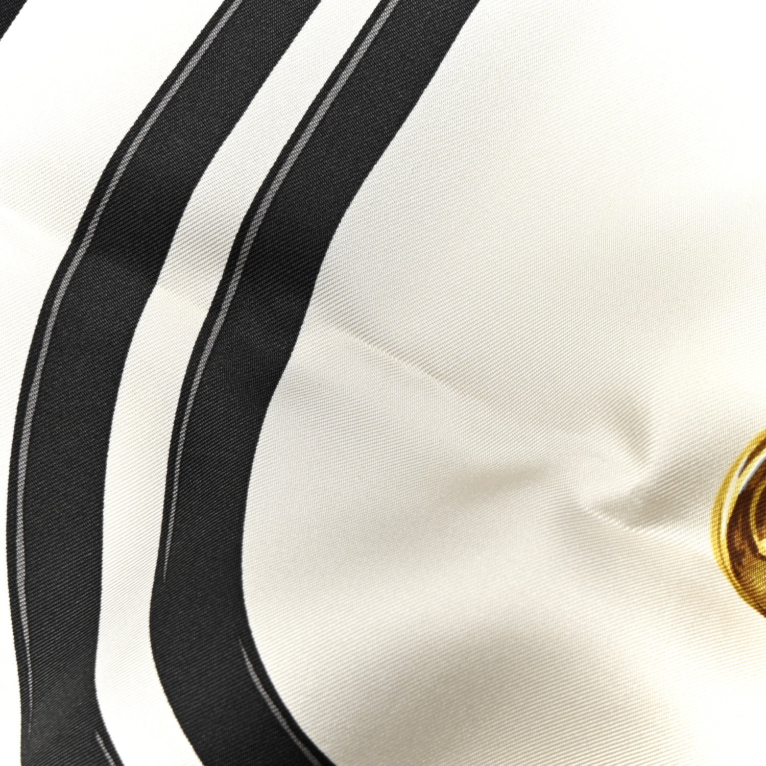 Hermes Silk Brides De Gala Scarf 90 Black Creme Gold 5 of 5