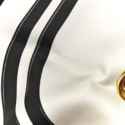 Hermes Silk Brides De Gala Scarf 90 Black Creme Gold 5 of 5